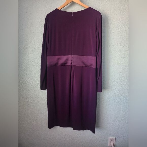 Ralph Lauren Purple Long Sleeve Sheath Dress for Cocktail - Picture 4 of 9